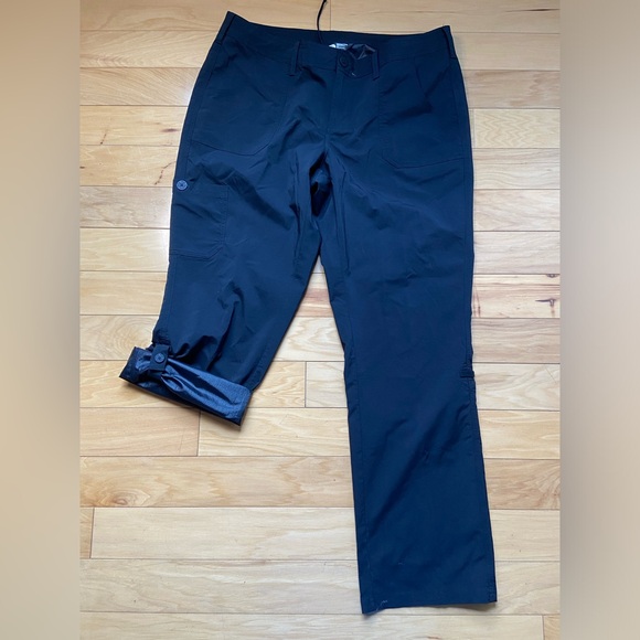 North Face Pants Womens 16 Black Roll Up Waterproof Outdoor Hiking - Picture 9 of 13